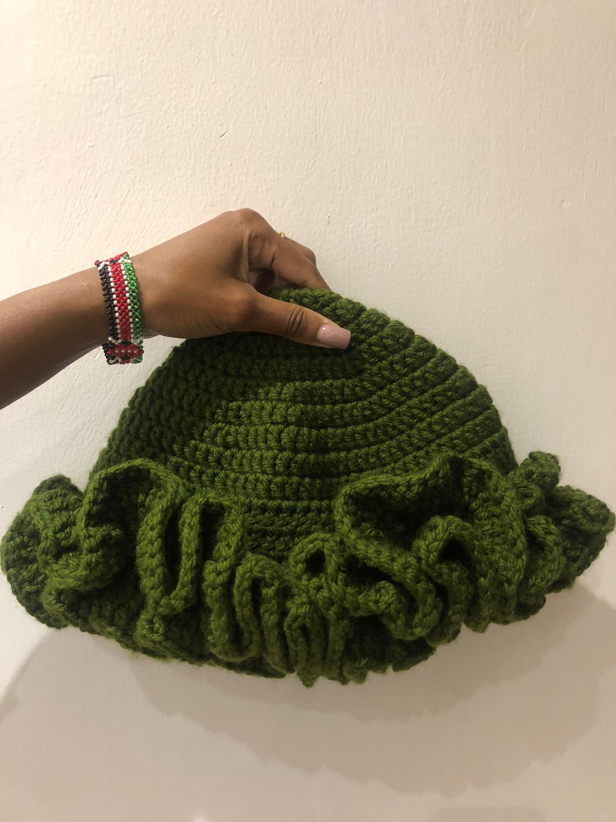 Crochet Ruffle Hat
